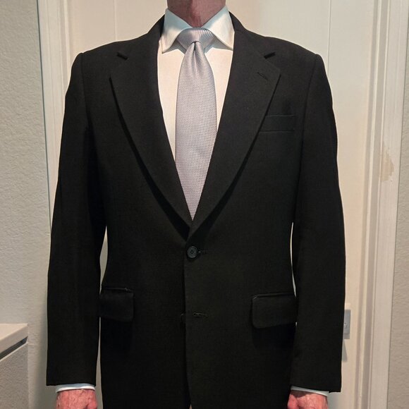 Vintage Calvin Klein black two button wool blazer